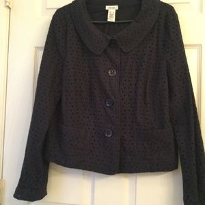Navy blue eyelet summer suit or dress blazer